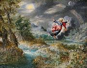 Jan Brueghel the Younger God creating the Sun, the Moon and the Stars oil painting